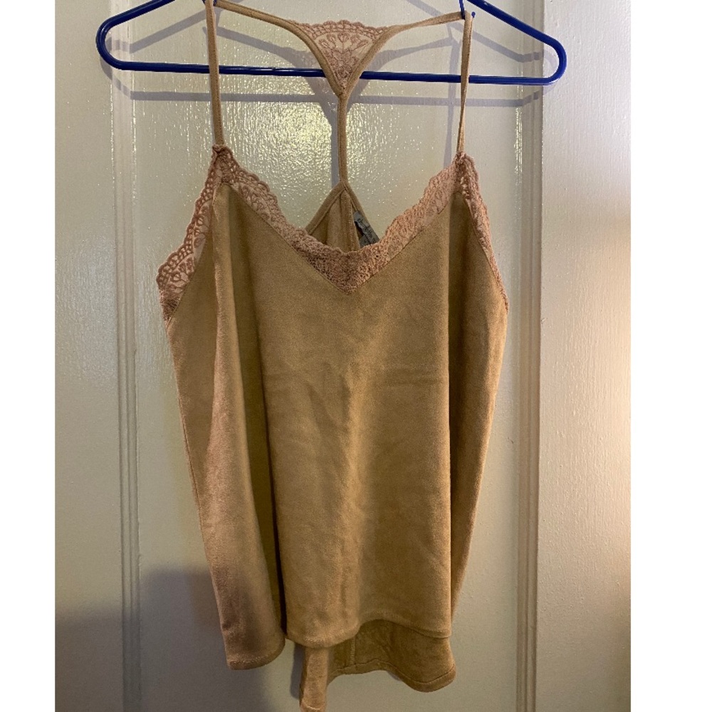 Charlotte Russe Tank Top in Tan